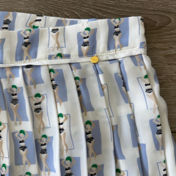 ANTHROPOLOGIE HARLYN BATHING BEAUTIES PLEATED SKIRT - Picture 2 of 4